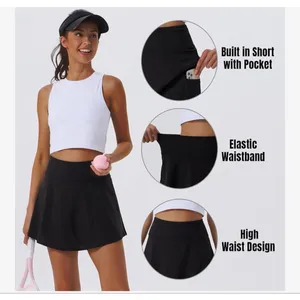 NEW Black Tennis Skirt with Shorts Athletic 2X thumbnail 3