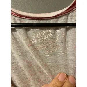 Campus Heritage Red Burnout V Neck Short Sleeve Oklahoma Sooners OU Size S thumbnail 4