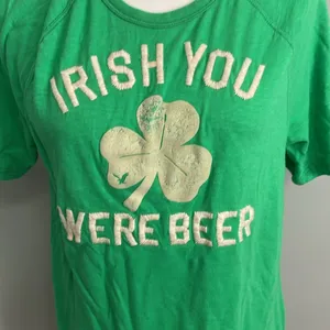 🍀American Eagle St Patrick’s day shirt Vintage Irish You Were Beer Womens Small thumbnail 2