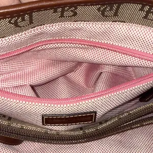 Vintage Dooney & Bourke Y2K Old Money Classic Leather Canvas Satchel Bag‎ Purse thumbnail 13