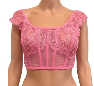 Victoria's Secret Dream Angels small Boho cap sleeve corset BC 3185 thumbnail 1