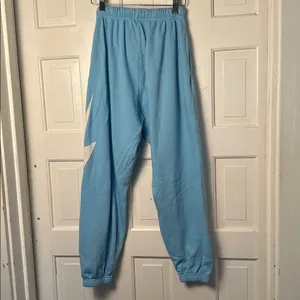 Aviator Nation Light Blue Womens Sweat Pants Size Small Lightning Bolt thumbnail 5