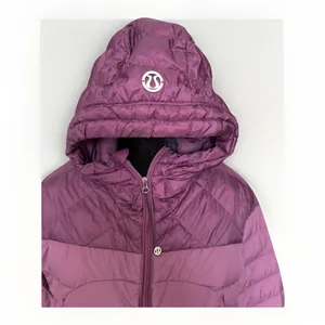 Lululemon 800 Fill Down Jacket Womens Small Hooded Purple Puffer Lightweight thumbnail 3