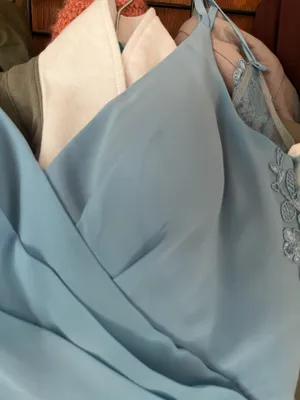 Azazie Lennon Steel Blue bridesmaid dress thumbnail 3