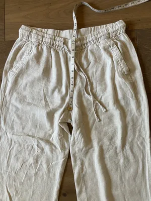 Old Navy High-Rise Wide Leg Linen Blend Pants Size Medium In Flax Linen Color thumbnail 5