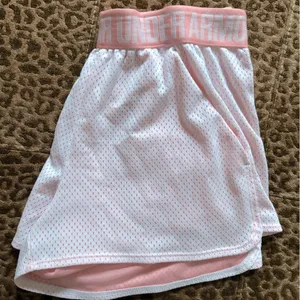 Under Armour White and Pink Women's Shorts thumbnail 1