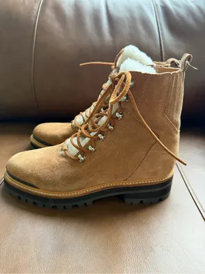 Marc Fisher Lizzie Genuine Leather and Shearling Lug Sole Boots Size 8.5 thumbnail 5