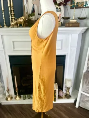 No Boundaries Dark Yellow Dress, Size L Women’s, Boho Chic thumbnail 3