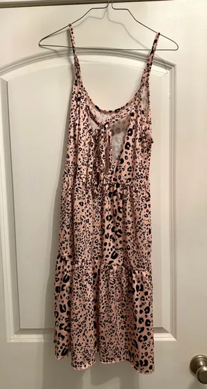 NWOT Lune Leopard Print Cami Dress Size Large thumbnail 3