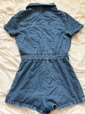 Denim short jumpsuit Blue Size XS thumbnail 5