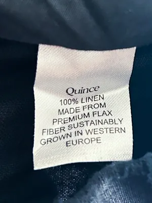 Quince 100% European Linen Pants Black XL Relaxed Quiet Luxury thumbnail 5