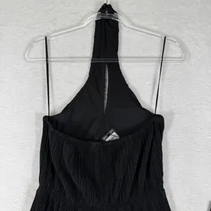 Vero Moda VMAURORA Black Plisse‎ Halterneck Wide Leg Jumpsuit NWT 10304757 XXS thumbnail 10
