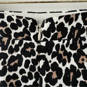 J. Crew The Pencil Skirt Leopard Cheetah Print Lightweight Stretch Size 10 thumbnail 4