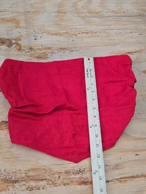Reformation Red Linen Strapless Tube Top Size 4 thumbnail 4