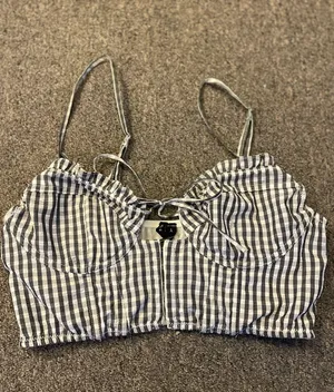 Out From Under Gingham Crop Top thumbnail 1