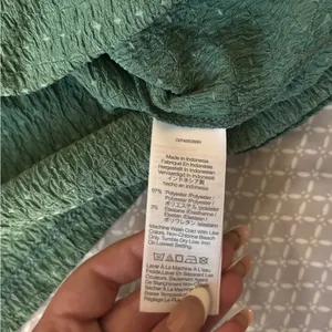 Madewell Green Button-Up crinkle Cardigan thumbnail 7