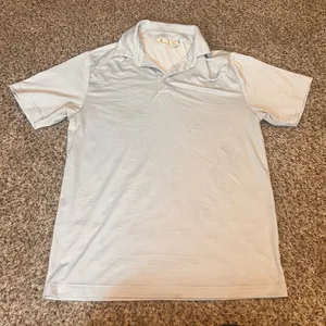 Rorie Whelan Golf Polo Shirt Women's Small Light Blue Dot Pattern Short‎ Sleeve thumbnail 1