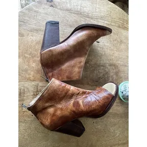 Bed Stu Bootie Handcrafted Cobbler Series Distressed Peep Toe Ankle Boots 9.5 thumbnail 10