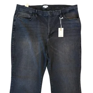 Good American Always Fits Good Legs Flare Jeans Plus Size 28-32 Faded Black NEW thumbnail 6