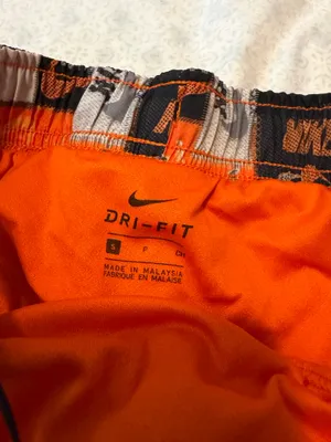 nike womens orange and black athletic shorts thumbnail 5