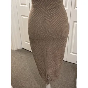 Privy Gold Mesh Padded Sequin Bodycon Keyhole Dress Party Cocktail Sleeveless XS thumbnail 11