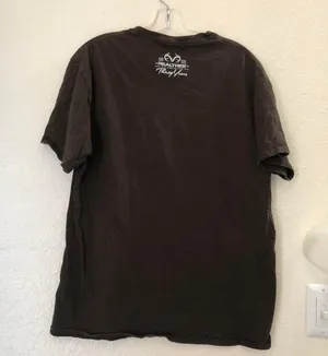 Realtree Outfitters T-Shirt, L, Brown with Camo Orange black Gray Graphic. Measurement in pics thumbnail 2