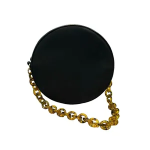 Anthropologie Women's Round‎ Black Chain Shoulder Bag thumbnail 4