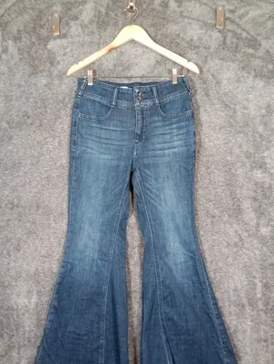Pilcro Anthropologie High Rise Flare Jeans Blue Denium Medium Wash Womens 28 thumbnail 4