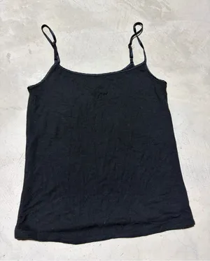 Victoria's Secret Black Adjustable Strap Tank Top XS thumbnail 1