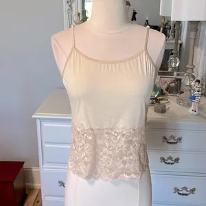 Romantic Lace Nylon Nude Cami thumbnail 5
