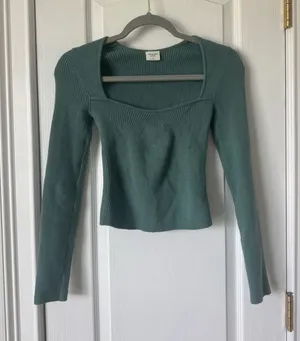 Abercrombie Ribbed Top Long Sleeve thumbnail 1