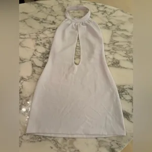 NWOT O’Dolly Dearest Jade White Cutout Halter Mini Dress M Party Club After Prom thumbnail 9