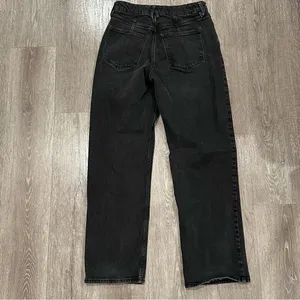 EUC Good American Good ’90s Black Wash Straight Leg Jeans Size 6/28 thumbnail 7