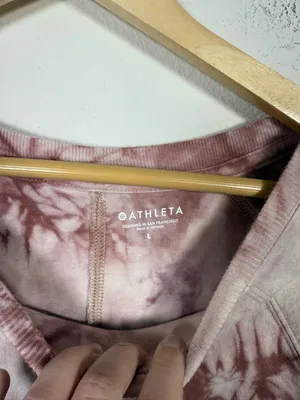 Athleta Sundown Tie Dye Sweatshirt Palermo Pink Crystal Dye Size L thumbnail 9
