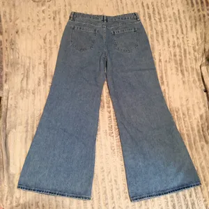 Ashley Mason Premium Baggy Jeans Womens 11/30 Light Wash Cherry Embroidered Y2K‎ thumbnail 3