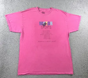 Motorsports T-Shirt‎ Women M Pink Graphic Oversized Boxy Retro Racing 90s Sporty thumbnail 1