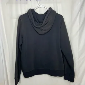 Hollister women’s black embroidered‎ letter pullover hooded sweatshirt medium thumbnail 7