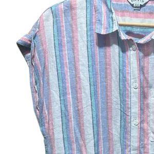 Orvis Women's Short Sleeve Linen Blend‎ Button-Up Shirt Size Medium thumbnail 7