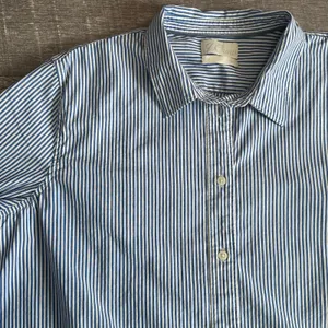 JCrew Cotton Stretch Slim Fit Poplin Shirt Womens 22 Button Up Blue Stripe AW239 thumbnail 3