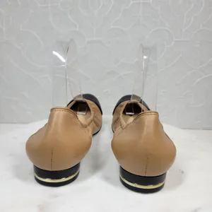 Nurture Luxford Ballet Flat Shoes Womens 7.5 Tan Black Leather Slip On Round Toe thumbnail 13