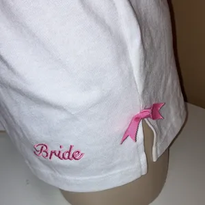 Bride Size Medium White Bride Short W/Pink Ribbons & White Baby Tee W/Pink Bow thumbnail 6