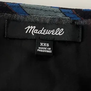 Madewell Sheer-Sleeve Top in Academy Stripe Color Winter Architect Green sz. XXS thumbnail 6