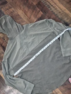 Women’s Hooded Button-Front Jacket in Olive Green Cotton Medium thumbnail 6