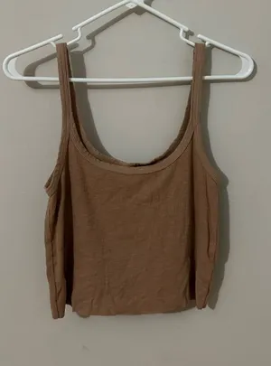 aerie Ribbed Scoop Neck Tank Crop Top thumbnail 1