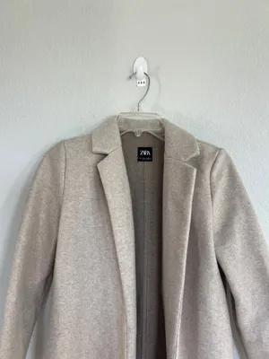 Zara Tan/Beige Coat Size Small   thumbnail 2