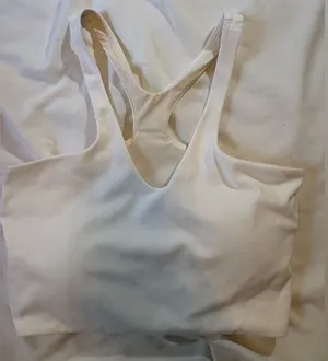 Lululemon White Longline Racerback Sports Bra Built-In Cups XXS/XS thumbnail 1