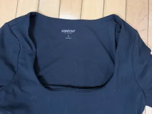 CONTOUR Square Neck Seamless Bra Top Size Small Black thumbnail 2