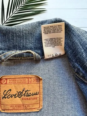 Levi's Levi Strauss Signature Denim Jacket Women’s Large Blue Jean Trucker Classic thumbnail 8