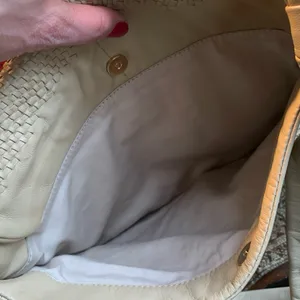 Authentic TORY BURCH Woven leather Flap shoulder bag thumbnail 8