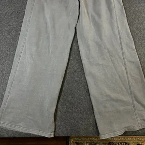 Lazy Sunday Women Grey Mineral Wash Wide Leg Pintuck Sweatpants Size M thumbnail 13
